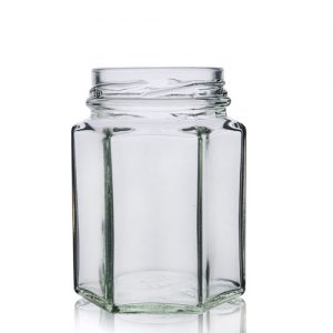 110ml Hexagonal Glass Jar