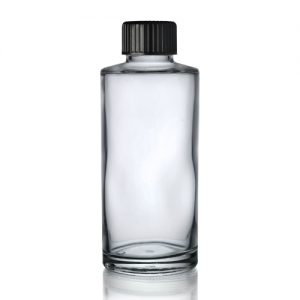 100ml Simplicity Clear Glass Bottle With Plastic Screw Cap