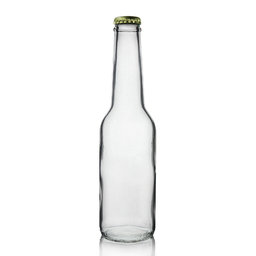 Download 275ml Clear Glass Ice Beer Bottle And Crown Cap - ideon.co.uk