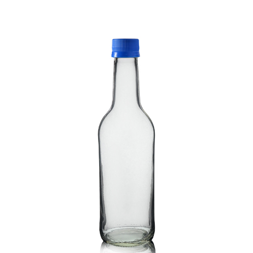 330ml Clear Mountain Bottle w Blue Cap