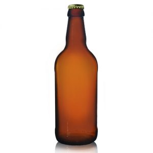500ml Short Amber Beer Bottle with Cap