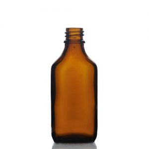 50ml Rectangular Amber Glass Bottle