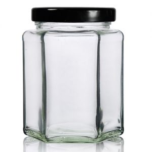 280ml Hexagonal Jar with Twist Lid