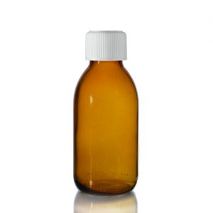 125ml Amber Sirop Bottle with Medilock Cap