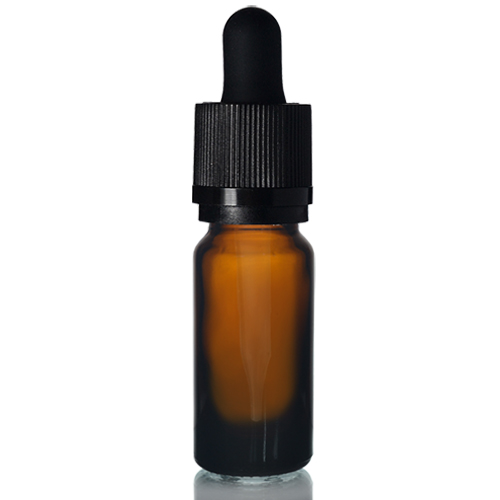 10ml Amber Dropper Bottle with Straight Tip Pipette