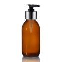 150ml Amber Sirop Bottle with Standard Lotion Pump