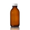 150ml Amber Glass Sirop Bottle w White PP Cap