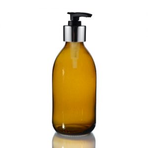 250ml Amber Glass Bottle With Premium Pump