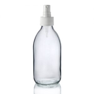 250ml Clear Glass Bottle With Spray