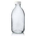 300ml Clear Glass Sirop Bottle w White PP Cap