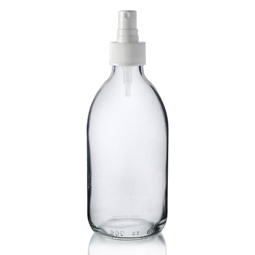 300ml Clear Glass Bottle With Spray