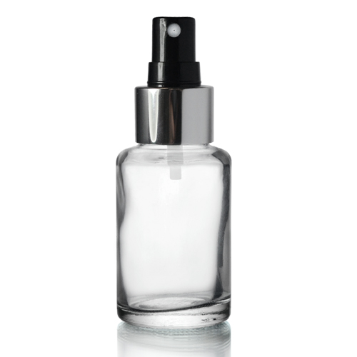 30ml Glass Bottle With Silver Spray