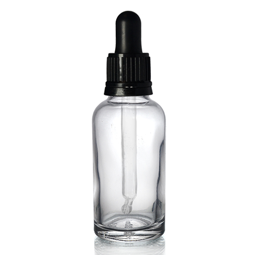 30ml Clear glass dropper bottle with pipette