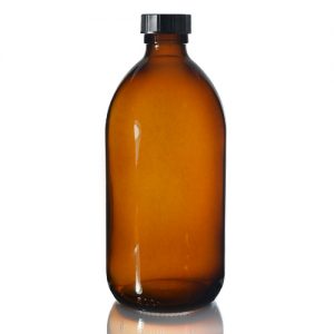 500ml Amber Sirop Bottle with PP Screw Cap