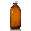 500ml Amber Glass Sirop Bottle w White PP Cap