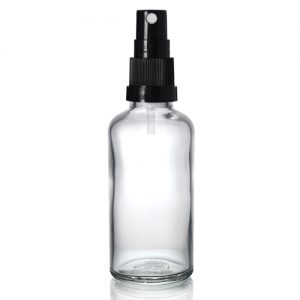 50ml Clear Glass Dropper Bottle With Spray