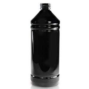 1000ml black plastic bottle