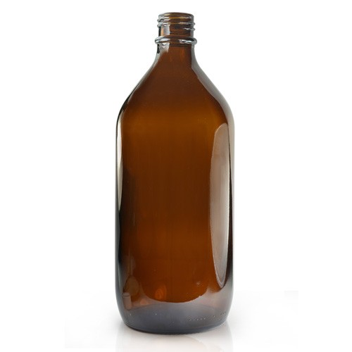 vintage 1000ml amber glass bottle