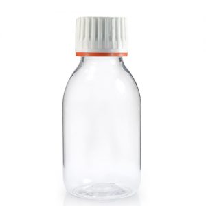 100ml Clear Plastic Medicine Bottle with cap