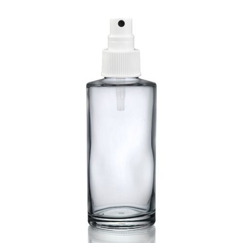 100ml clear glass cosmetic bottle with spray