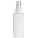 100ml White Glossy Bottle Natural Lotion Pump Cap