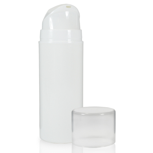 150ml White Airless Pump Bottle - Ideon Packaging - 0161 367 1411