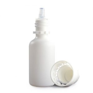 15ml white HDPE plastic dropper bottle