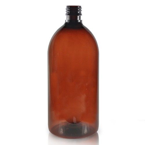 1000ml Amber Plastic Bottle