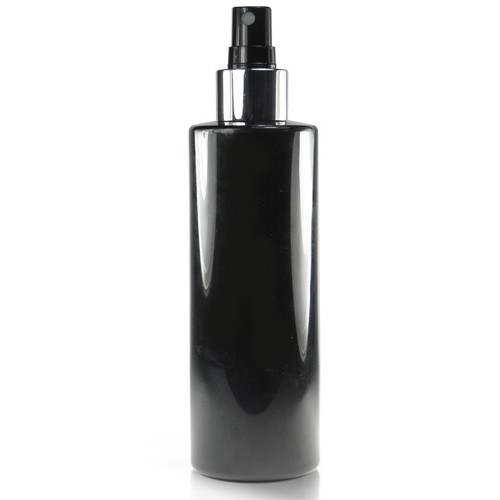 250ml Black Glossy Bottle with spray