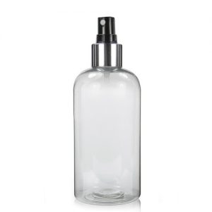 250ml Clear plastic bottle with spray