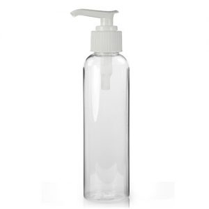 250ml Clear plastic bottle with pump