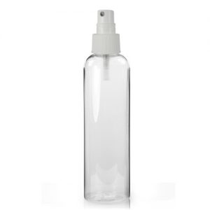 250ml Clear plastic bottle with spray
