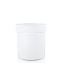 250ml white plastic jar with lid