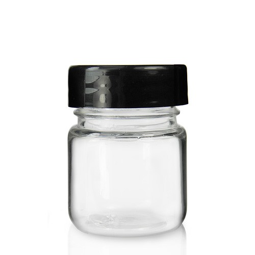 25ml Clear Plastic Jar With Lid