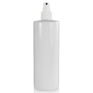 500ml White Glossy Bottle White Atomiser Spray