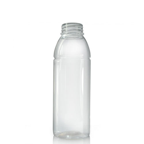 16 oz. Clear PET Plastic Tamper Evident Square Bottle, 38mm 358DBJ