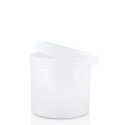 500ml white plastic jar with lid