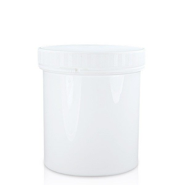 500ml white plastic jar with lid