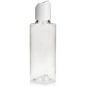 50ml Clear PET Tubular Bottle w White Disc Top Cap