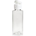 50ml Clear PET Tubular Bottle w White Flip Top Cap