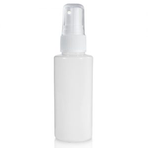 50ml White Glossy Bottle Natural Atomiser Spray