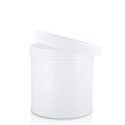 650ml white plastic jar with lid