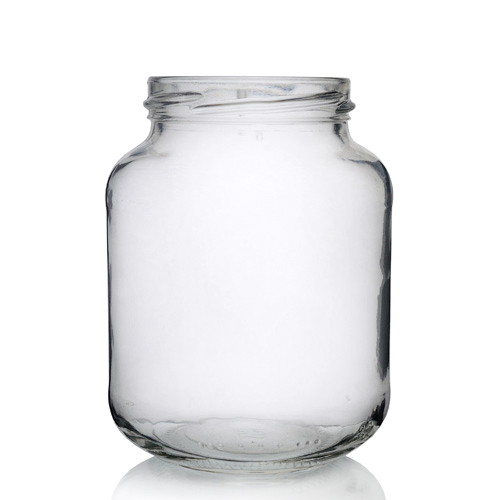 370ml Clear Glass Oval Jar