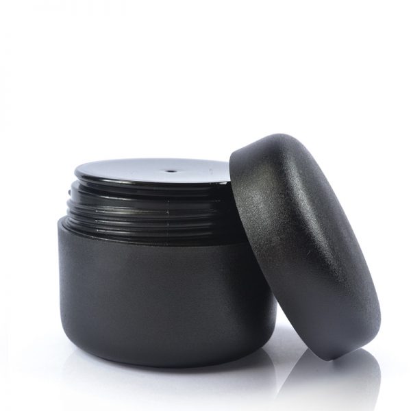 Black Plastic Cosmetic Jar