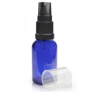 10ml Blue Glass Dropper Bottle With Lotion Pump