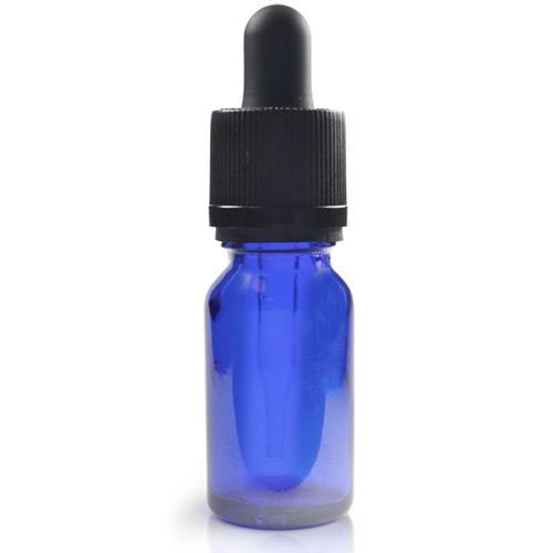 10ml Blue Glass Dropper Bottle With Straight Tip Pipette