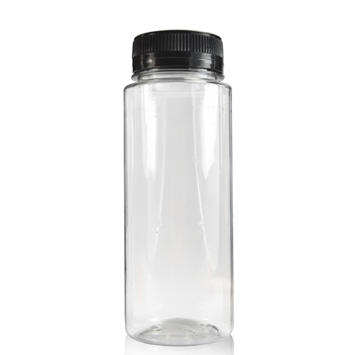 Ampulla Ltd 25ml Cylindrical Plastic Jar & 48mm Screw Cap (Choose Your Cap Colour: Black)