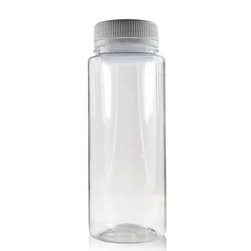 150ml Slim Plastic Juice Bottle with Silver Lid