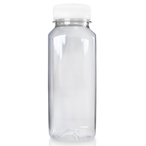 250ml Square Plastic Juice Bottle with lid