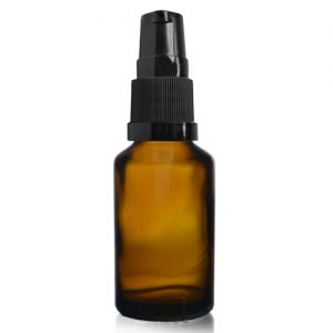 25ml Amber Glass Dropper Bottle With Lotion Pump